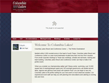 Tablet Screenshot of columbialakesgolf.com